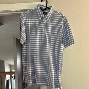 Polo by Ralph Lauren Blue and White Striped Polo Shirt